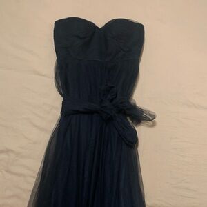 Jenny Yoo Strapless Midnight Blue Dress